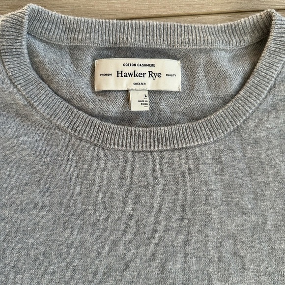 Hawker Rye Cotton Cashmere Sweater Size L - Picture 2 of 3